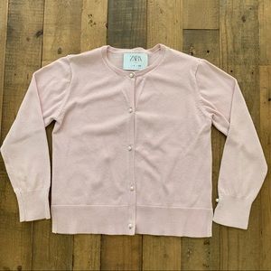 ZARA Kids Basic Cardigan w/ Pearl Buttons
